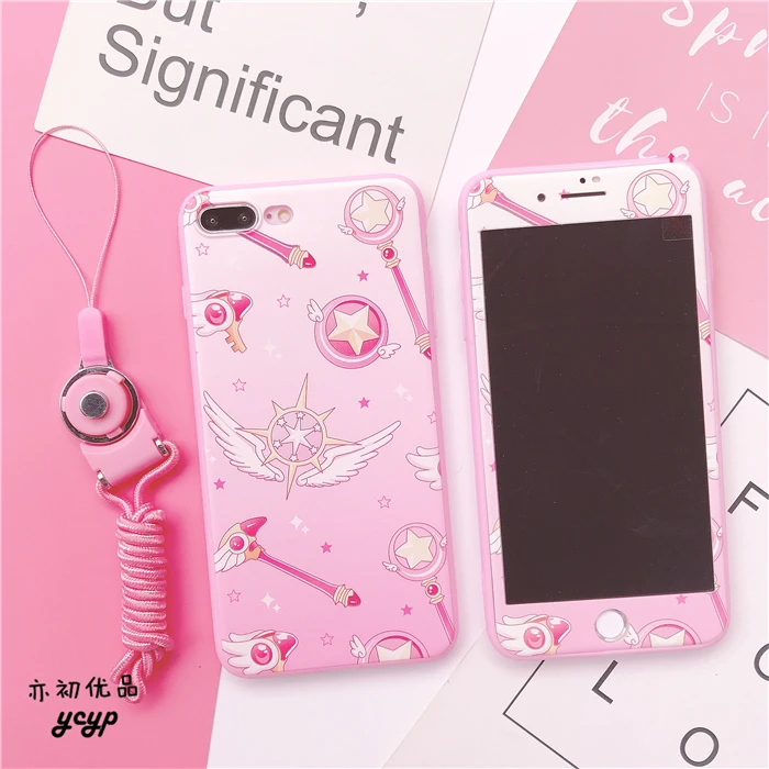 Чехол для iphone XR Cardcaptor Sakura + пленка экрана из закаленного стекла X XS Max 7 8plus 6S plus Sailor
