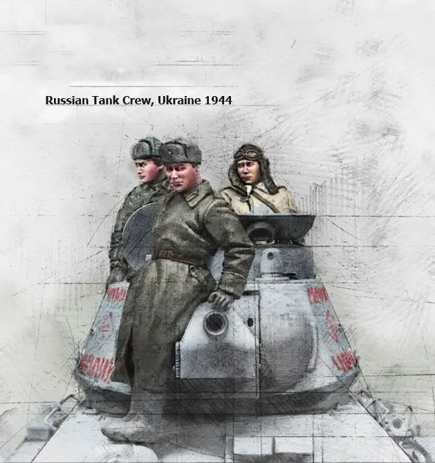 Масштаб 1/35 Неокрашенная полимерная фигурка Русский Танк Экипировка 3|Наборы для