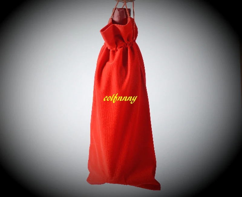 300 шт./лот Быстрая доставка 15*35 см красочные Чехлы для бутылок с красным вином
