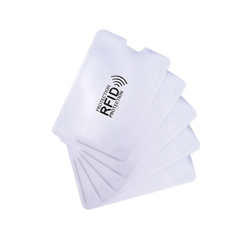 

20 Pcs RFID NFC Card Anti Degauss Sleeve Bank Card Credit Card Protect Anti-Scan Card Sleeve Anti-magnetic Aluminum