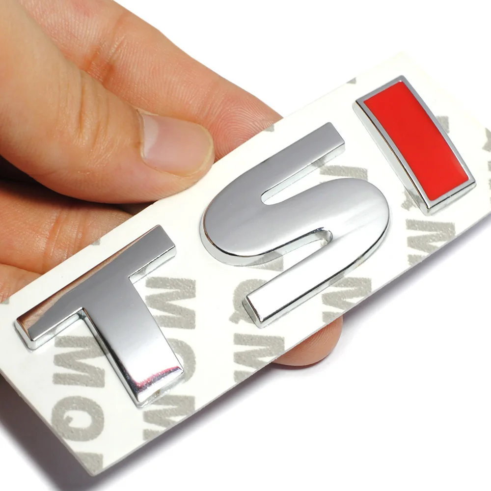 Значок эмблема TSI наклейка для стайлинга автомобиля стикер Polo Golf 5 6 7 CC Passat B5 B6 Bora Red