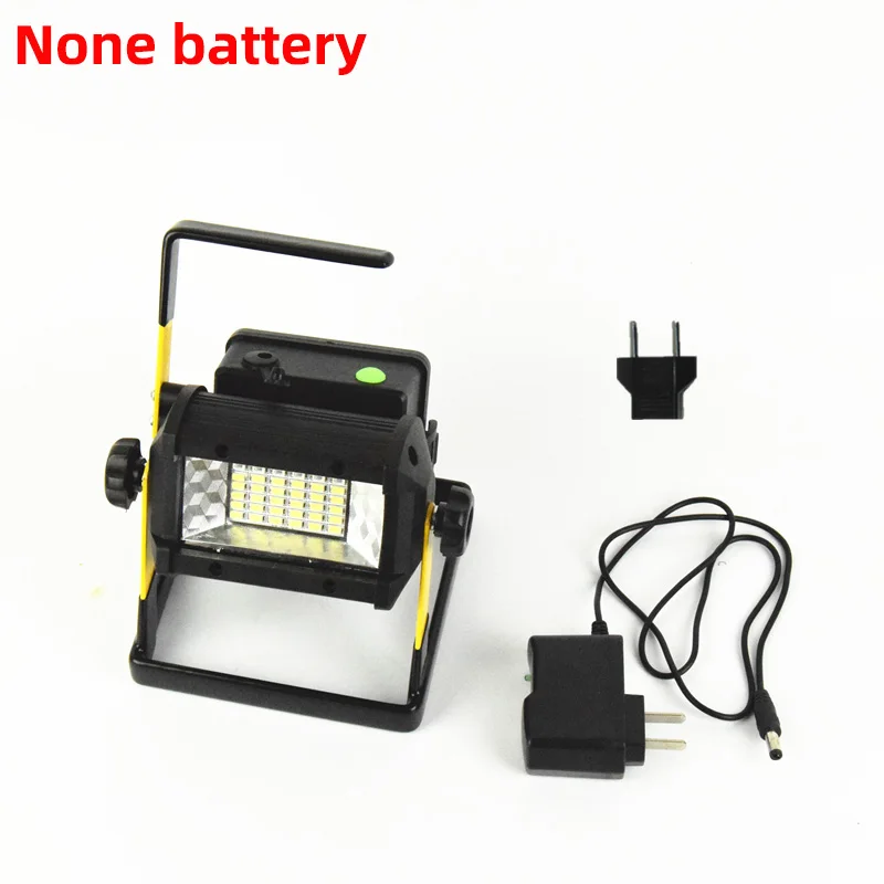 None battery AIFENG мощный портативный Точечный светильник 2400LM 50 Вт охотничий Светодиодный точечный светильник, перезаряжаемый 36 светодиодный светильник с зарядным устройством, светильник с будильником, открытый, ЕС, США - Испускаемый цвет: None battery