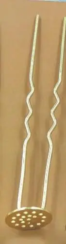 Yellow Copper Mibrow 10 шт./лот 75 мм золото/серебро/античная бронза U форма палочки шпильки Заколки для женщин Свадебные украшения для волос аксессуары - Окраска металла: Yellow Copper