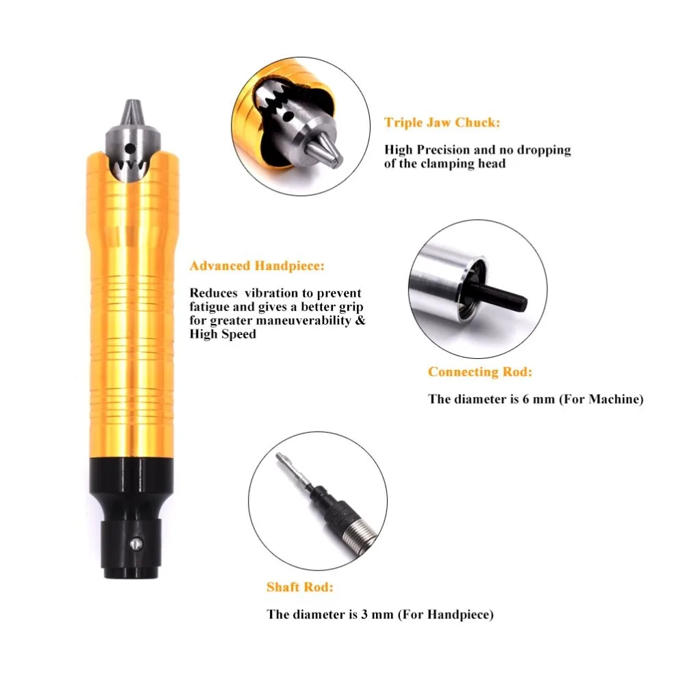Rod Handle Power Tools 0.5-6mm Flexible Shaft Handpiece Mini Drill Electric Grinder Rotary Tool Accessory Engraving | Инструменты