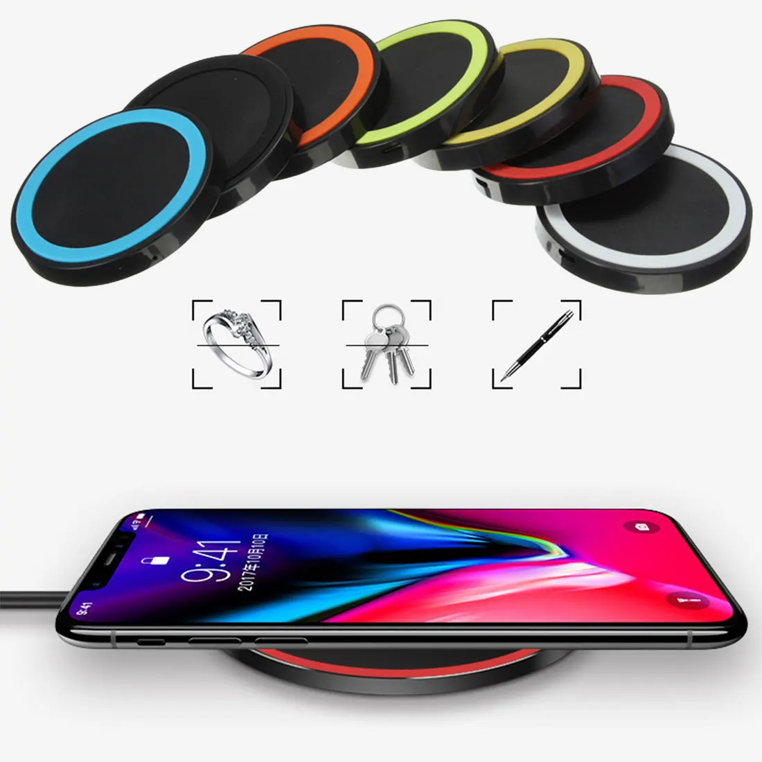 Беспроводное зарядное устройство QI Micro USB для телефонов Samsung Galaxy S7 S6 edge Note 5 Nokia HTC 8X