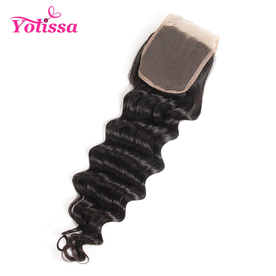 Yolissa волосы бразильские Свободные глубокая кружевная застежка свободная часть