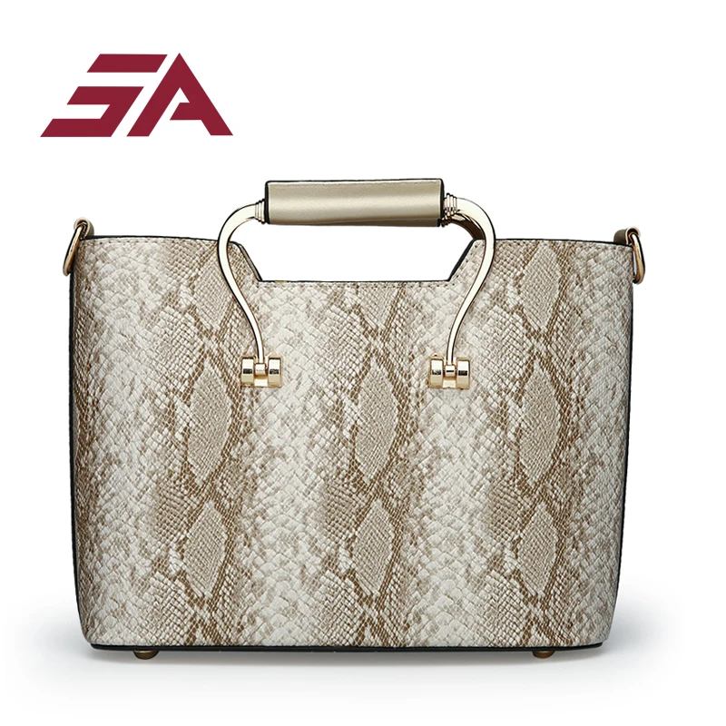 Сумки для Для женщин 2018 кожа Змеиный узор дамы верхнюю ручку сумки новый большой