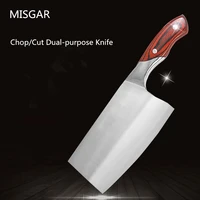 free shipping misgar 4cr13 stainless steel knife chop bone cut meat vegetable dual purpose kitchen knife cleaver slicing knife