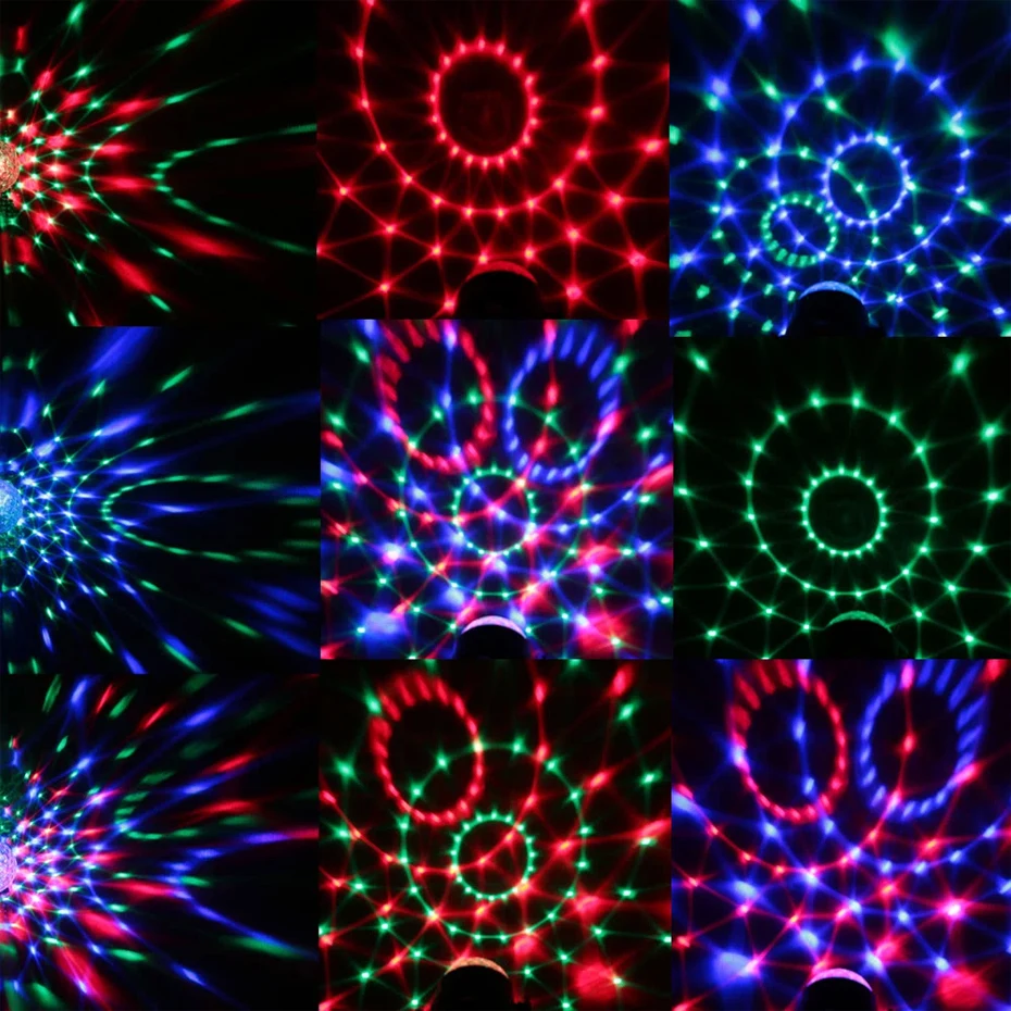 ALIEN 3 Вт RGB светодиодный хрустальный магический шар DJ диско-шар Lumiere звуковая активация сценическое освещение музыкальный эффект Рождественская вечеринка праздник