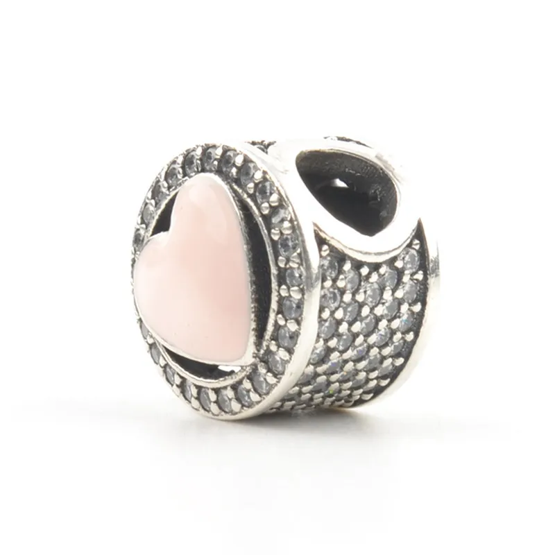 2018 Summer Authentic 925 Sterling Silver European Heart Shape Charm Beads Fit Pandora Bracelet Original Jewelry | Украшения и
