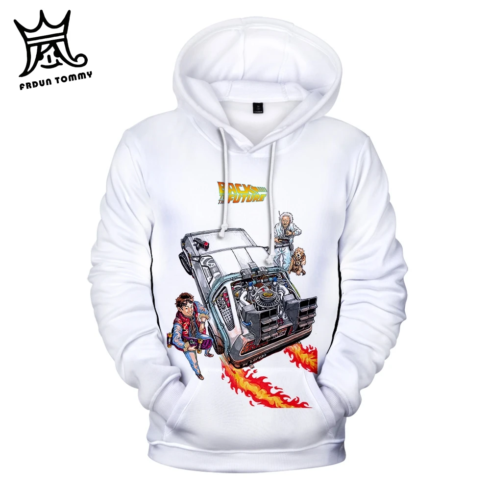 Back to the Future men Hoodies Race car Design hoodies Sweatshirt Long Sleeve movie Clothes 2019 film | Мужская одежда