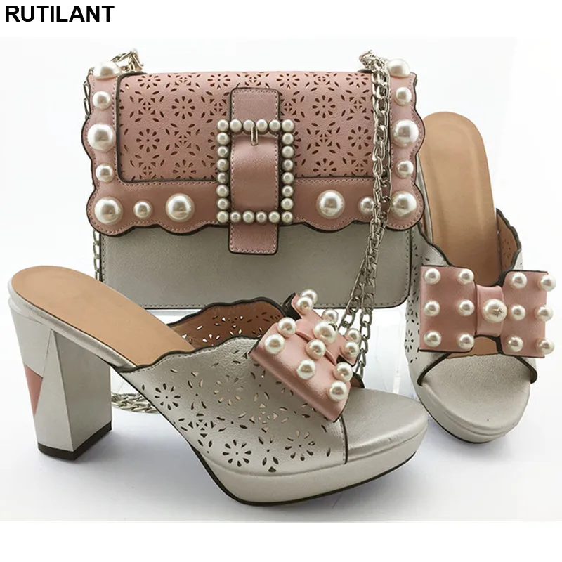 Новейший дизайн комплект из обуви и сумки в итальянском стиле Envio женские