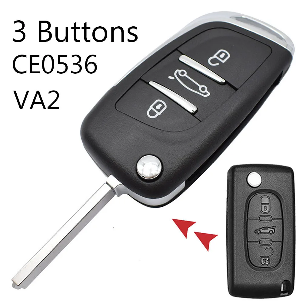 3 Buttons Корпус автомобильного ключа дистанционного управления чехол для peugeot 308 207 307 3008 807 Expert партнер для Citroen C2 C3 C4 Пикассо Замена 2 3 кнопки - Название цвета: 3 Buttons