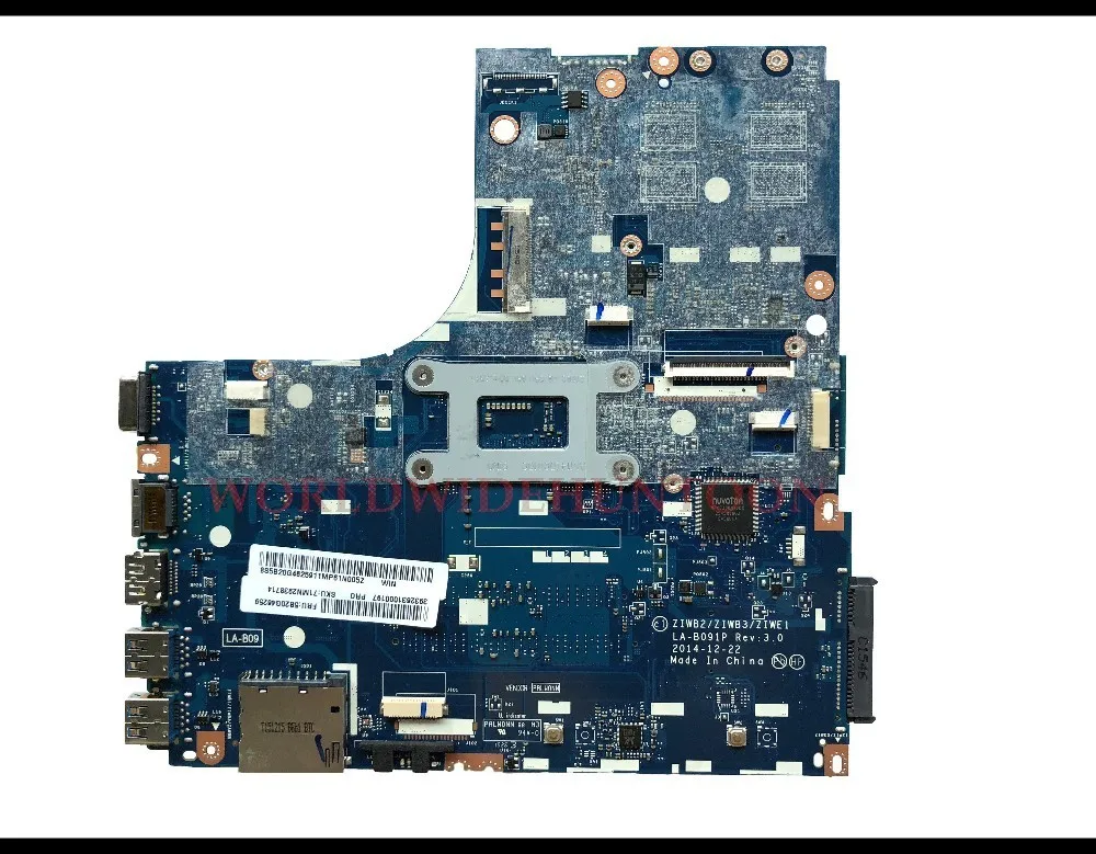 Высокое качество FRU:5B20G46259 для Lenovo Ideapad материнская плата ноутбука и ZIWB2/ZIWB3/ZIWE1/SR1EF
