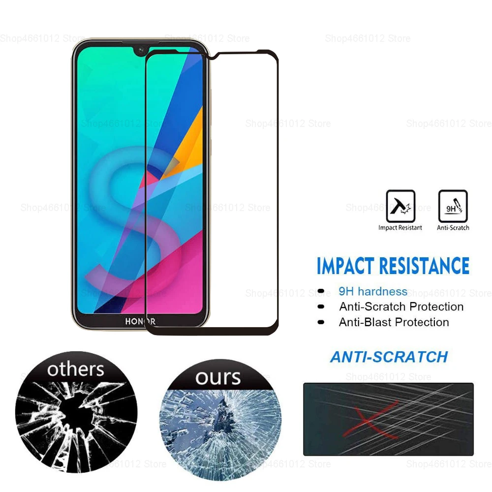 Закаленное стекло 9D с полным приклеиванием для Huawei Honor 8S Защитная пленка экрана Y5