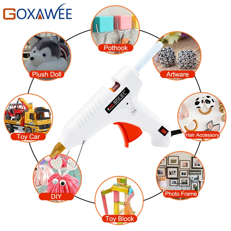 Goxawee 34 шт. высокотемпературный термоклеевой пистолет с 11 мм клеевые палочки промышленные мини-инструменты для ремонта дома DIY Набор клеевого пистолета