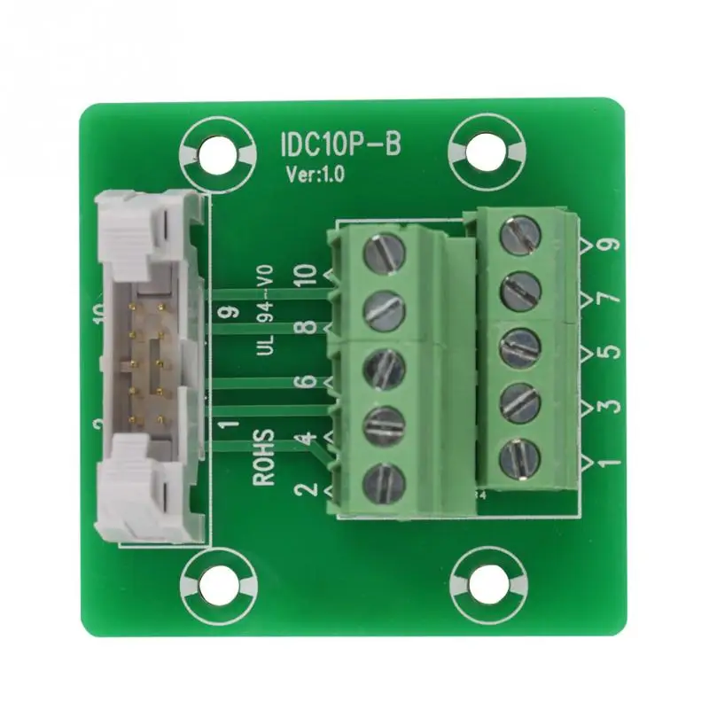 IDC10P 10Pin Male Header Board Terminal Block Connector PLC Interface with Bracket | Обустройство дома