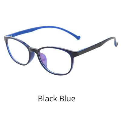 Black Blue Ralferty рамка для детских очков Детские гибкие анти-голубые легкие очки компьютерные игровые радиационные защитные очки близорукость K28057 - Цвет оправы: Black Blue