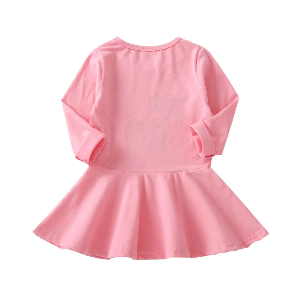 New Fashion Fall Winter Cat Print Children Long Sleeve Cartoon Baby Girl Cotton Party Dresses for Kids Princess Girls Dress | Детская
