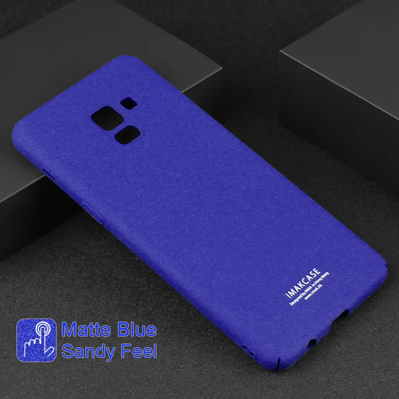 Новинка, чехол IMAK Для samsung Galaxy A8+, высококачественный матовый чехол для samsung Galaxy A8 plus, шт., Твердый Чехол - Цвет: Синий