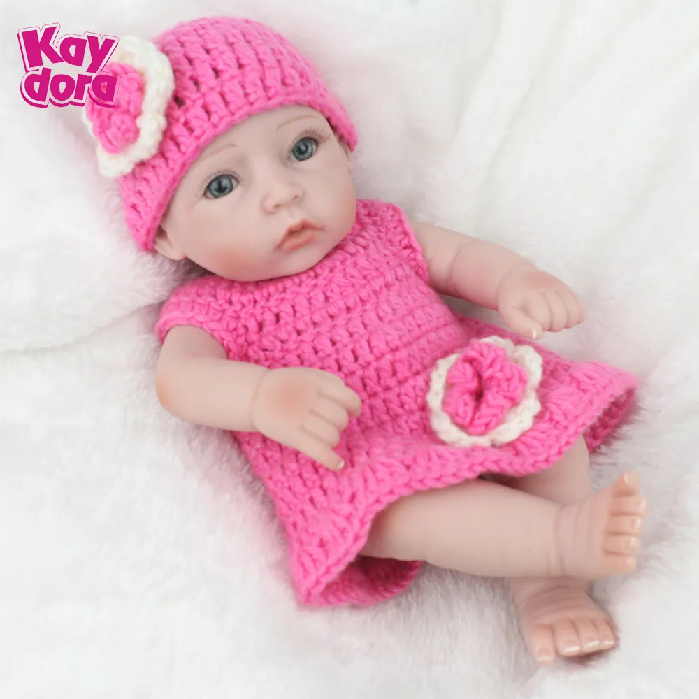 10 дюймов силиконовые куклы Reborn baby girl, реалистичные куклы Reborn Baby, Коллекционные детские куклы для девочек и мальчиков, реалистичные детские игрушки - Цвет: Girl