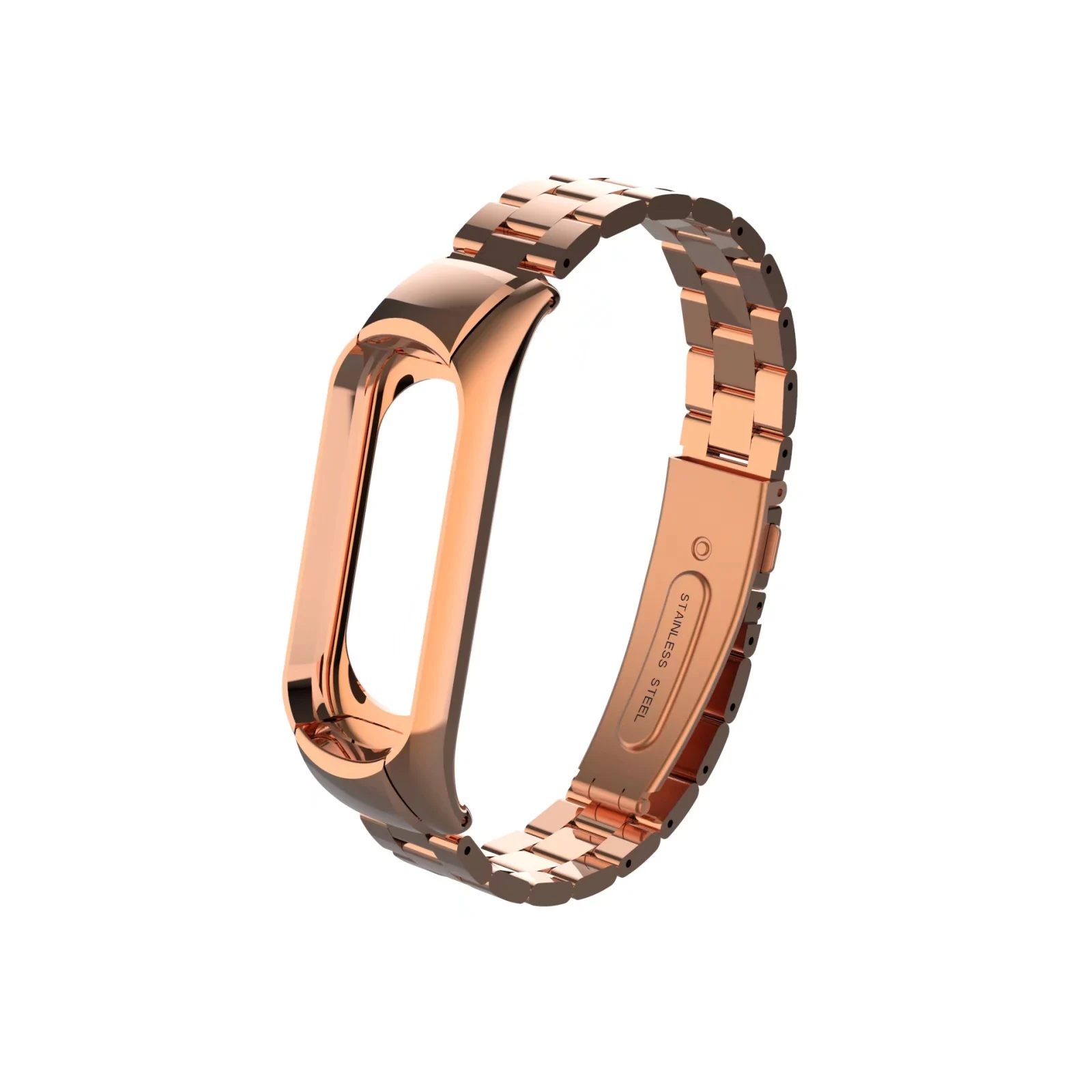 metal rose gold Mi Band, 3 ремешка, браслет из нержавеющей стали+ ремешок из натуральной кожи для оригинальной Xiaomi mi, 3 браслета, mi band 3, силиконовый браслет - Цвет ремешка: metal rose gold