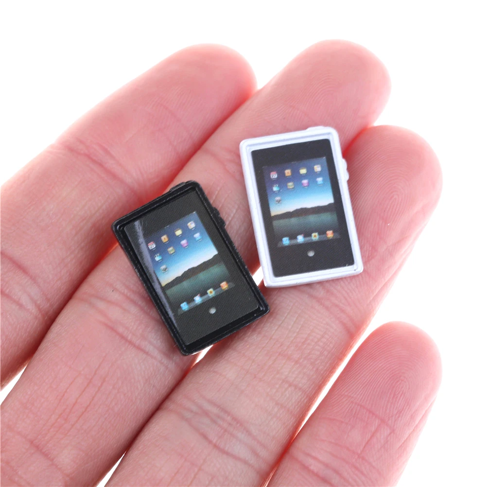 1/6 /1:12 Dollhouse Miniature Scale Dolls Laptop Computer Tablet PC Model Alloy White Black Color | Игрушки и хобби