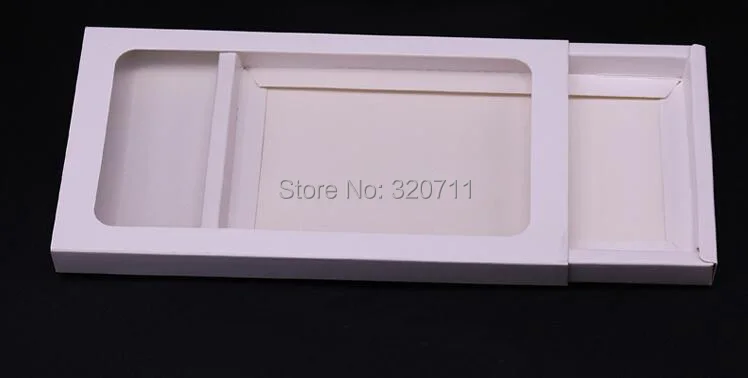 17 6*9 7*1 5 см черный/белый большой Размеры Kraft Бумага ящик с ПВХ окна чехол для