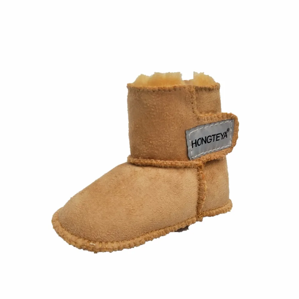 Зимние детские ботинки HONGTEYA теплые толстые с мягкой подошвой для маленьких