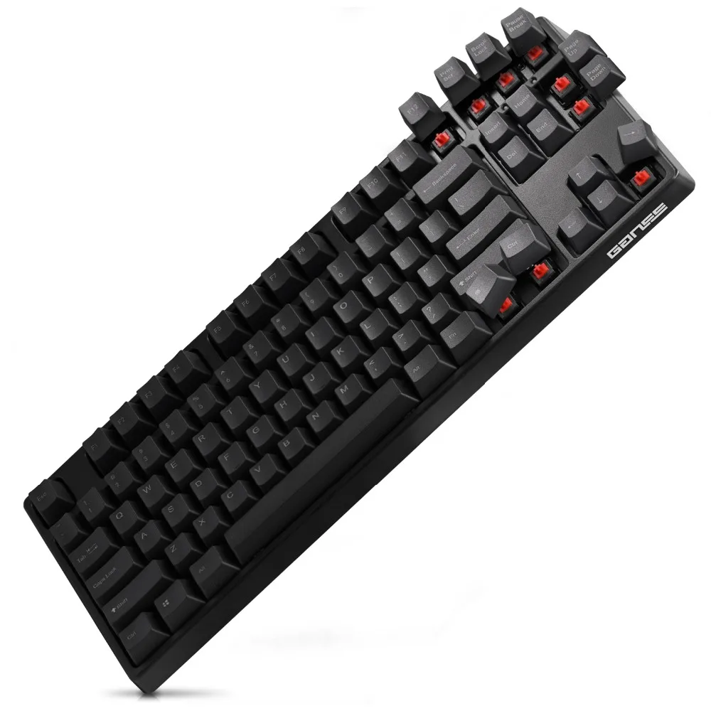 GANSS 87 клавиш Механическая игровая клавиатура с [Cherry MX красные переключатели] USB Проводная игровая клавиатура для ПК настольного ноутбука