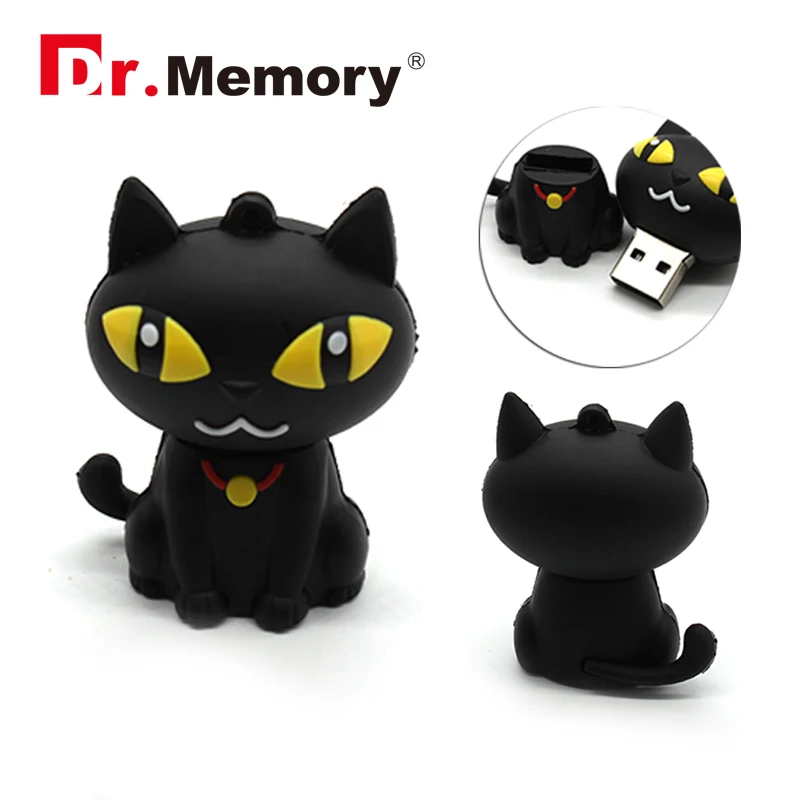 USB флэш-накопитель Модель кошки Милая Черная кошка флэш-карта 4 ГБ 8 16 32 USB-флешка