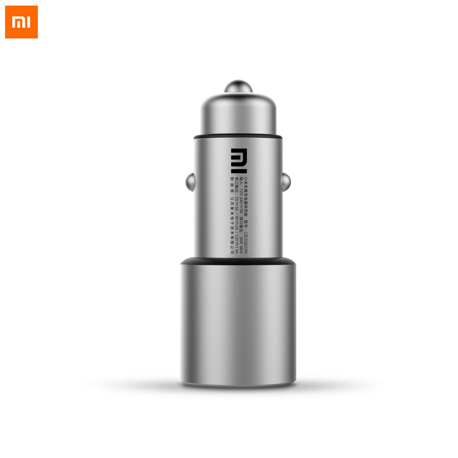 Оригинальный Xiaomi Mi автомобильное зарядное устройство Dual USB Quick Charge 5 В/2.4A 9 В/2A 12