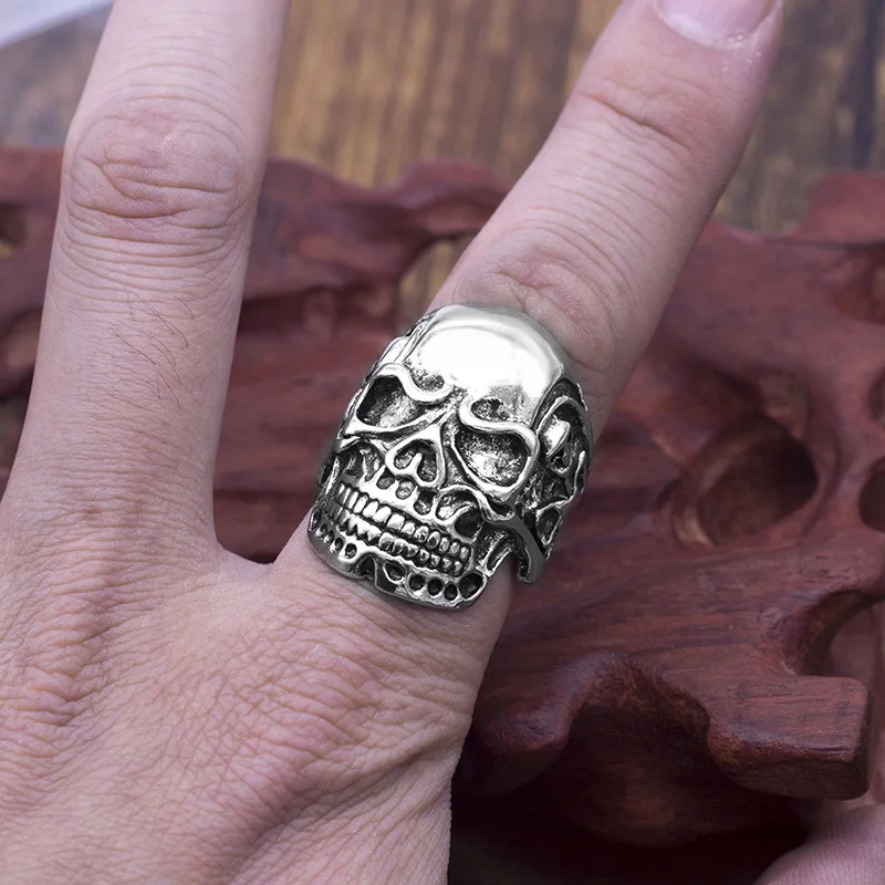 Fashion Punk Style Retro Skull Rings Men Cool Skeleton Alloy Gothic Biker Ring Jewelry Dropshipping |