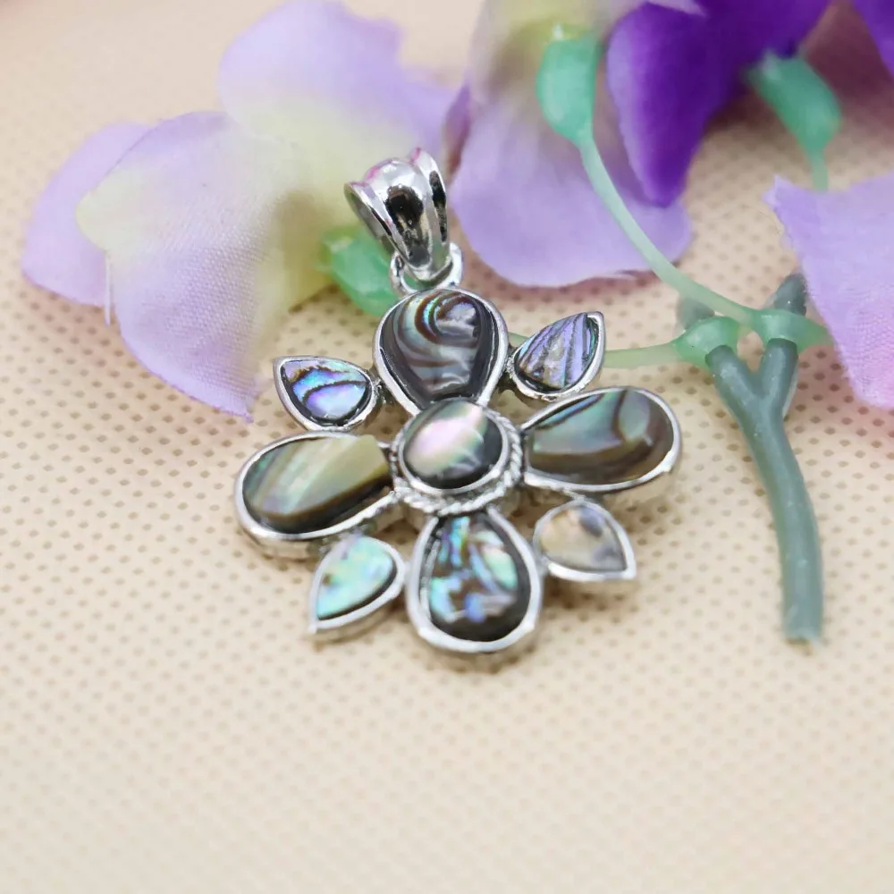 28 мм горячая Распродажа преобладающая бижутерия с цветочным дизайном Абалон