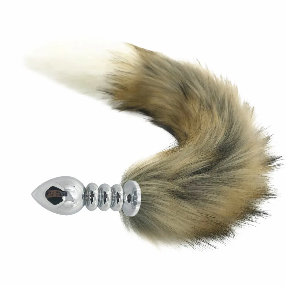 Dog Fox Tail Anal Plug sexy Toys Metal Fake Furry Butt Flirt Anus For Women role Games Product Couples | Красота и здоровье