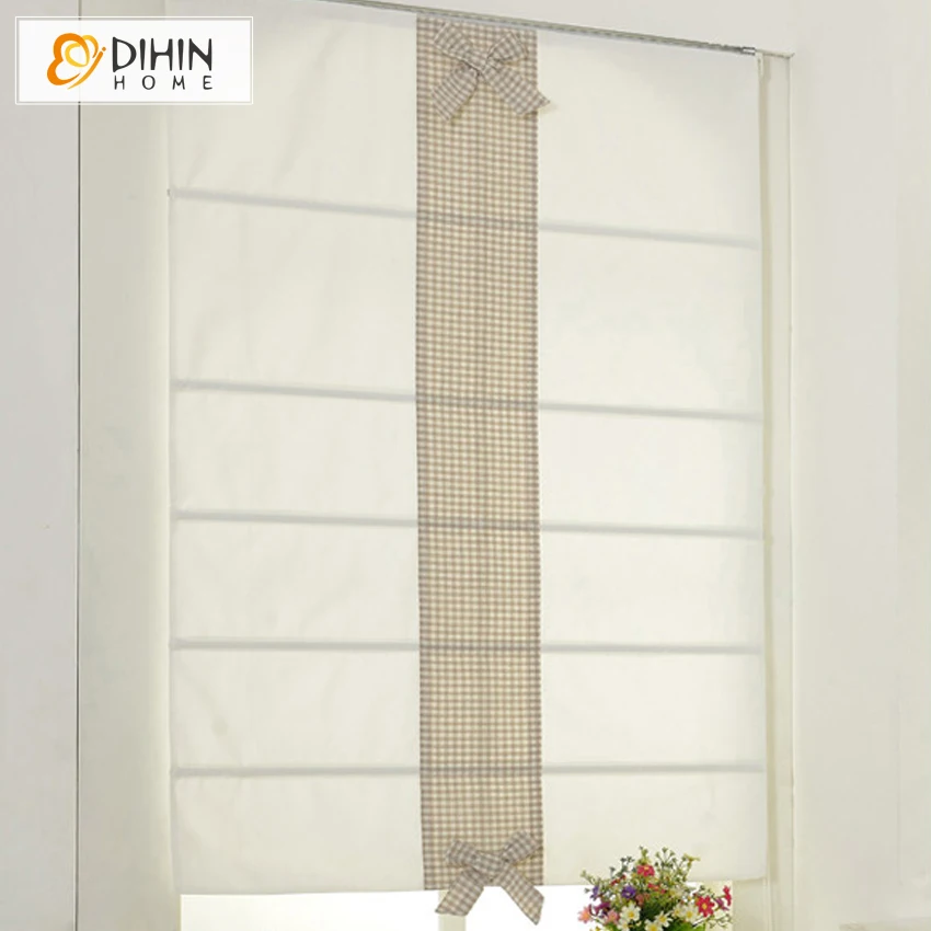 Новое поступление римские жалюзи белого цвета с милым бантом размер на заказ 1