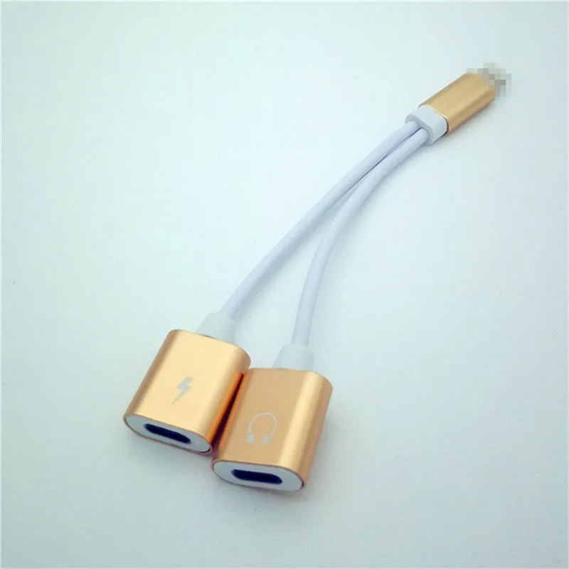 Адаптер 2 в 1 с двойным освещением и разъемом для наушников | Мобильные телефоны