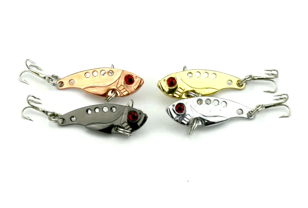 1pc cheap random colour 35mm 3.2g Full swimming layer shock VIB Metal Blade Fishing Hard Lures Baits | Спорт и развлечения