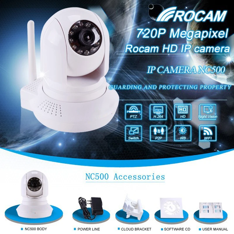Larryjoe Upgrade Onvif 720P HD Wifi 1 мегапиксельная P2P PTZ IP камера видеонаблюдения H.264 SD карта