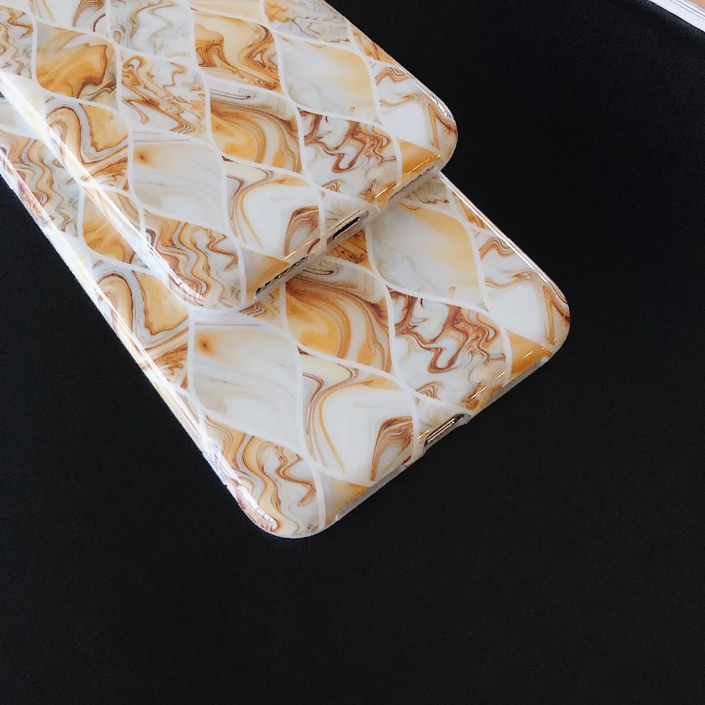 ORYKSZ Роскошный Мраморный чехол для телефона iphone XS Max XR X 7 6 S 8 плюс блеск силиконовый