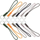 Парашютный шнур Qing Gear ручной работы, 12 шт., плетеный тактический нож, ремешок с кольцом для ключей, брелок для выживания