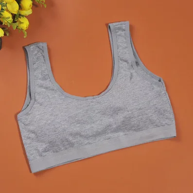 3 шт./партия, нижнее белье с бюстгальтером для девочек, жилет для девочек-подростков, детский короткий бюстгальтер из чистого хлопка, спортивный От 6 до 12 лет