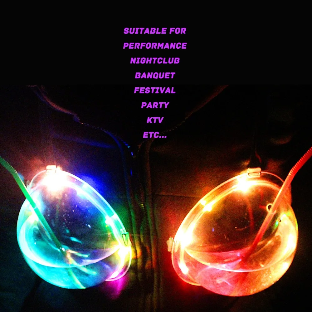 Коктейльные бюстгальтеры со светодиодной подсветкой реквизит для вина