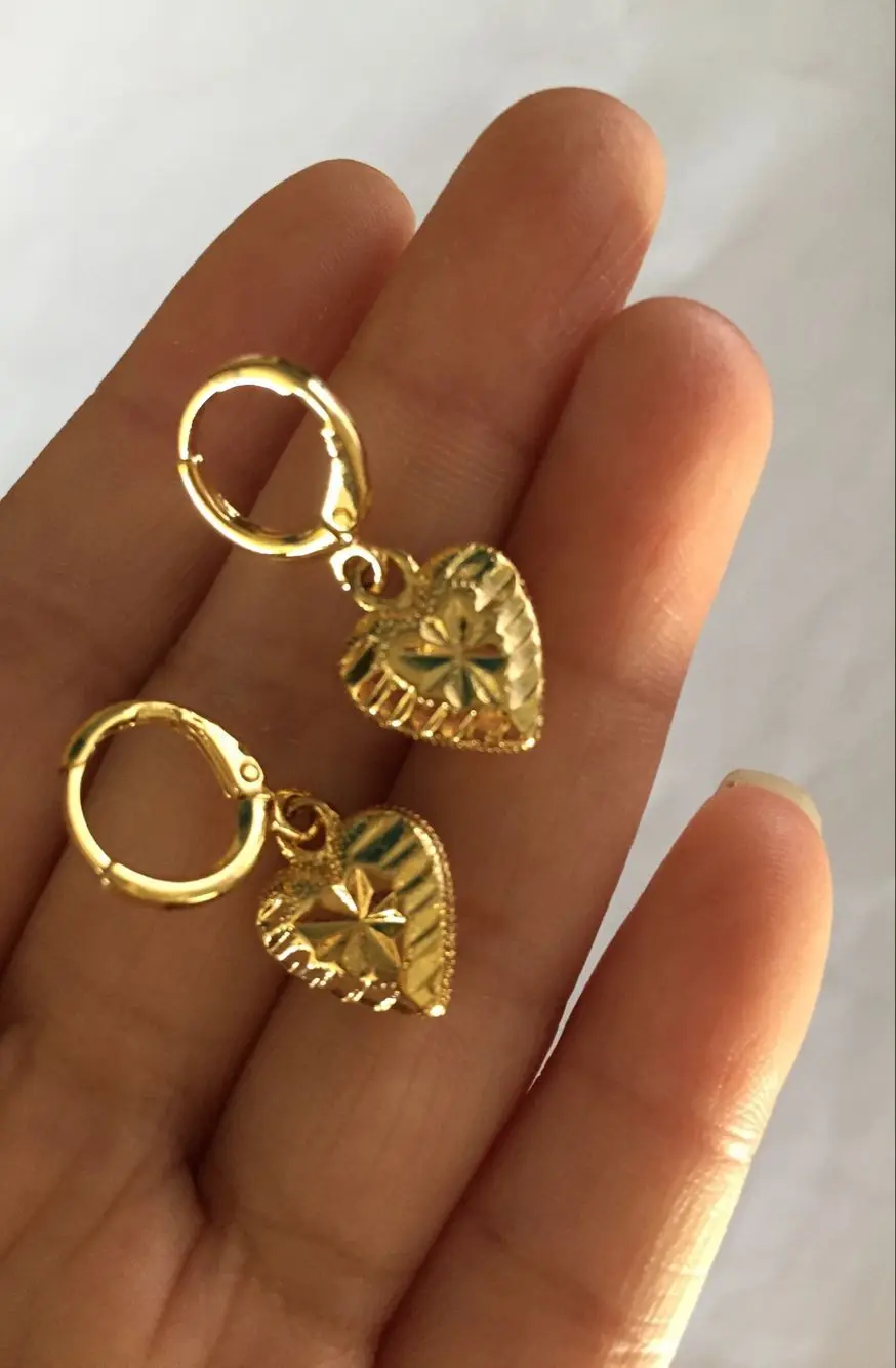 Love heart серьги в форме капель эфиопские/нигерийские/кенийские/Ганские золотые