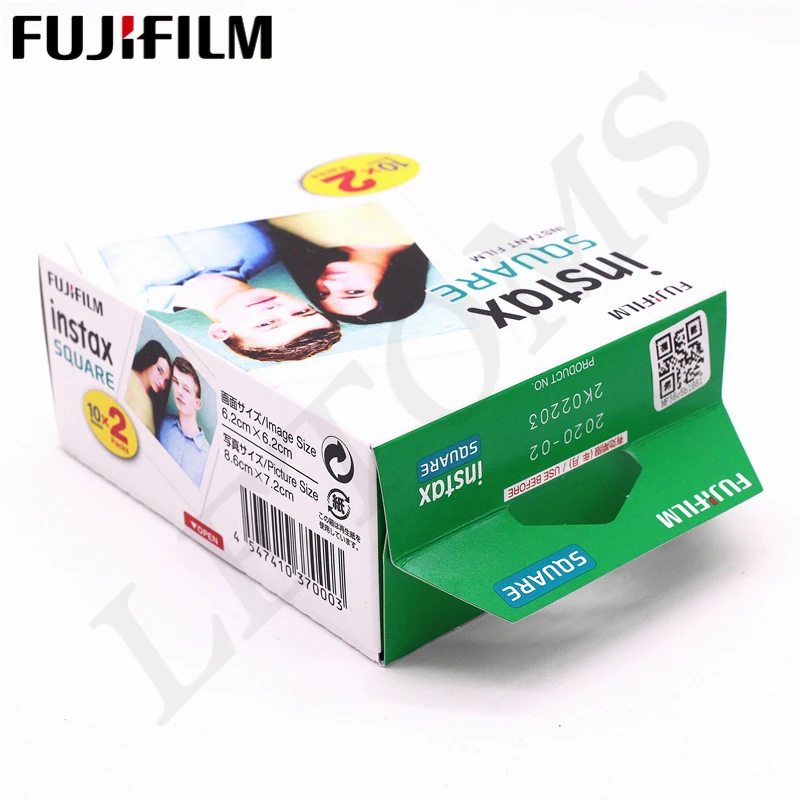 Оригинальная фотобумага Fujifilm Instax 20 квадратная с белыми краями для гибридной