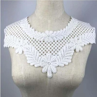 1pcs white fine venise lace fabric dress applique blouse sewing trims diy neckline collar costume decoration accessories bw044