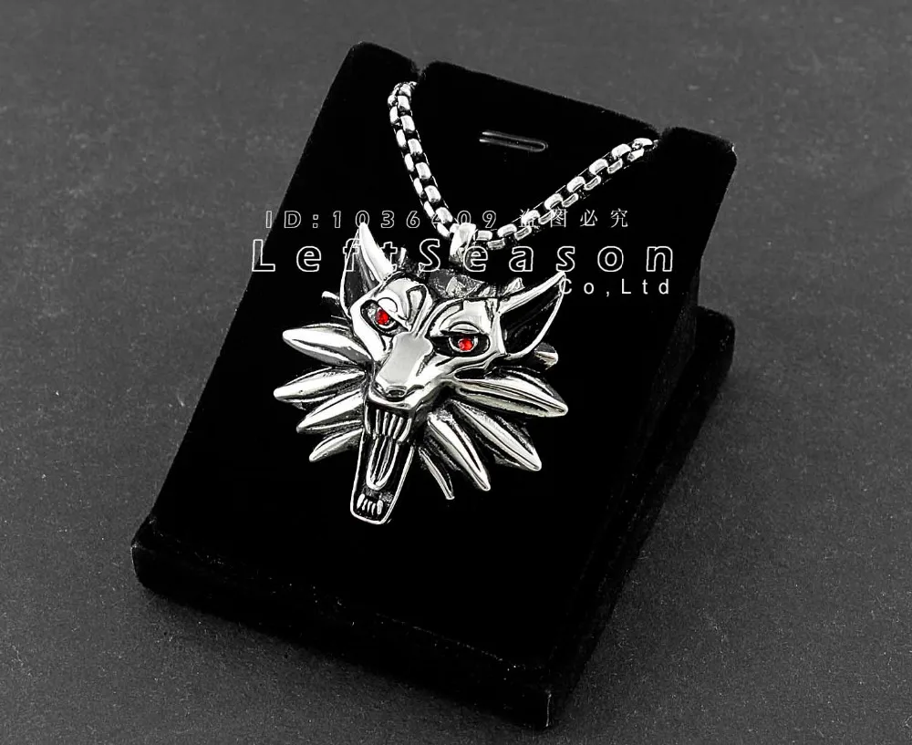 Мужские ювелирные изделия с серебряным тоном голова льва волка фианиты|biker