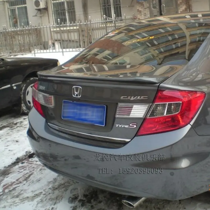 Автомобильные аксессуары для Honda Civic 2012 2013 популярный Неокрашенный спойлер из АБС