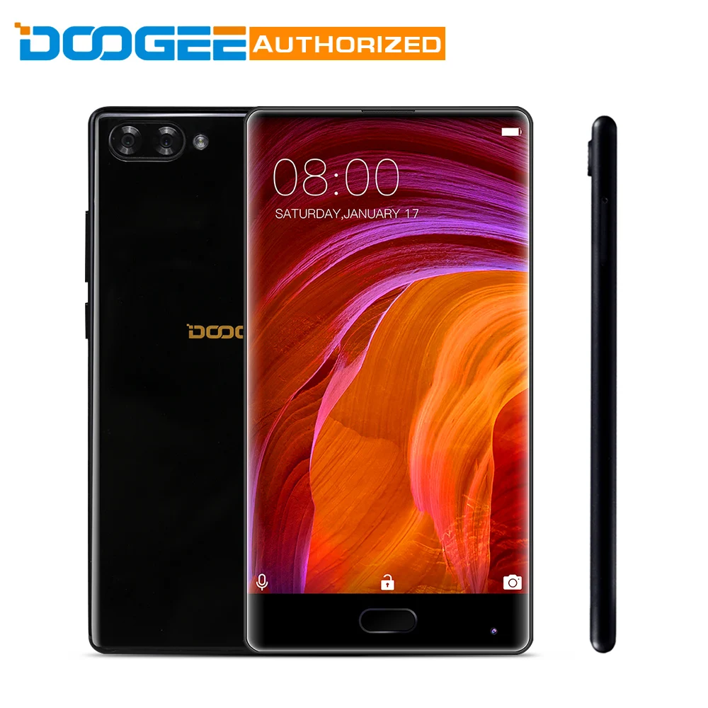 В наличии DOOGEE MIX 4 ГБ + 64 5 дюймов Android 7 0 Helio P25 Octa Core 2 ГГц из металла тело спереди