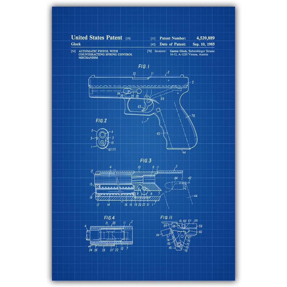 Пистолет Glock Luger пистолет M1 автомат для ружья Смит Вессон Томпсон Винчестер схема